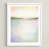 "Coral Bay" - Art Print in Coral Pink by AlisonJerry - Framed