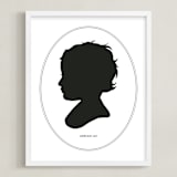 "Cameo Silhouette: Custom Print" - Custom Print in Black by Minted - Framed