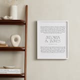 "Our Vows: Portrait Orientation Custom Print" - Custom Print in Midnight Blue by Minted - In a Room