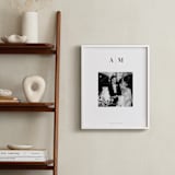 "Monogram: Square Framed Photo " - Framed Photo in White by Minted - In a Room