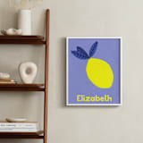 "My Fruity Family" - Personalized Art Print in Lemon by Marta Crea - In a Room