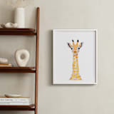 "baby animal.giraffe" - Art Print in merigold by Cass Loh - In a Room