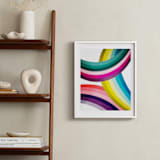 "Rainbow Waves" - Art Print in White by Jen Florentine - In a Room