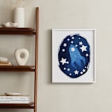 "To the stars and beyond" - Art Print in Prussian Blue by raven erebus - In a Room