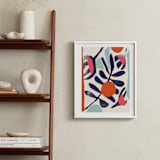 "Garden Remixed and Reimagined" - Art Print in Midnight Blue by Deborah Velasquez - In a Room