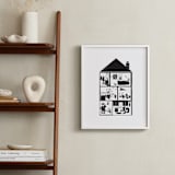 "Squirrel House" - Art Print in Charcoal by Krista Messer - In a Room