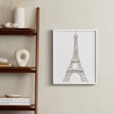 "Eiffel Tower in Pen" - Art Print in Warm Grey by Sharon Rowan - In a Room