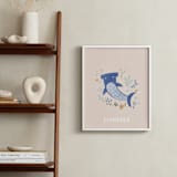 "Sharky cute" - Personalized Art Print in Blush by Tati Abaurre - In a Room