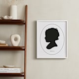 "Cameo Silhouette: Custom Print" - Custom Print in Black by Minted - In a Room
