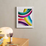 "Rainbow Waves" - Art Print in White by Jen Florentine - In a Room