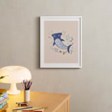 "Sharky cute" - Art Print in Blush by Tati Abaurre - In a Room