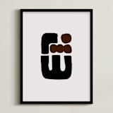 "Bold Floral I" - Art Print in Onyx by Iveta Angelova - Framed