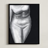 "Undefined" - Art Print in charcoal by Lindsay Megahed - Framed