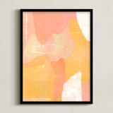 "Lazy Day" - Art Print in Golden Blush by Carrie ONeal - Framed