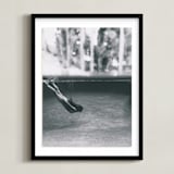 "Submerged" - Art Print in Underwater Black and White by Zemina Zaferakis - Framed