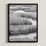 "Marshlands 1" - Art Print in Black & White by Elizabeth Pyle - Framed