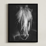"Solitude Gaze" - Art Print in Shadow by Jamie Lollback - Framed