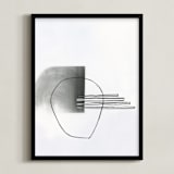 "Abstract drawing II" - Art Print in White by Kirsta Benedetti - Framed
