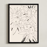 "Azalea en Noir" - Art Print in Ink by Catilustre - Framed