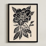 "Magnolia" - Art Print in Sand by Sherley Ferreira - Framed