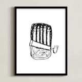 "Packed Like Sardines" - Art Print in Ink by Annie Montgomery - Framed