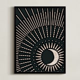 "This Side of the Equator II" - Art Print in Nighttime by ThirtyOne Illustrations - Framed
