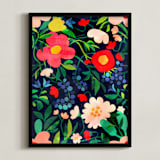 "Summer Flowers" - Art Print in Bouquet by Mojca Dolinar - Framed