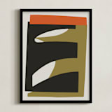 "Dual Perspectives 1" - Art Print in Subtle Earth by Stefania Copertini - Framed