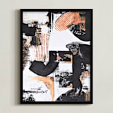 "Which Way? -Right" - Art Print in sienna sun by Harriet Spivack - Framed