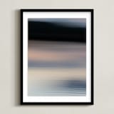 "Flowing Dusk" - Art Print in Shadow Blue by Em Hale - Framed