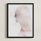 "portrait of a lady" - Art Print in fallow by Maja Cunningham - Framed