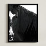 "Believe" - Art Print in Deep Black by Leslie Le Coq - Framed