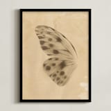 "Vintage Mariposa I" - Art Print in Vintage Ivory by jinseikou - Framed