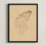 "Vintage Mariposa II" - Art Print in Vintage Ivory by jinseikou - Framed