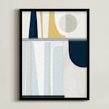 "Meter" - Art Print in Midnight by Liz Taylor Creative - Framed
