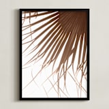 "Leaves in the wind 2" - Art Print in Marsala by Eliane Lamb - Framed