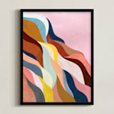 "Natural Fluctuation I" - Art Print in Dusty Rose by melanie mikecz - Framed
