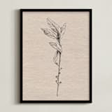 "Dancing Branches" - Art Print in Brown Paper by Andrea Rose - Framed