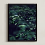 "Forest Focus" - Art Print in Deep Blue-Green by Satpreet K - Framed