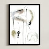 "quiet" - Art Print in inky black by ADRIENNE JACKSON - Framed
