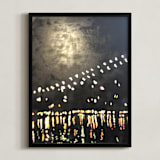 "Down Under the Brooklyn Bridge" - Art Print in Warm Hues by JaxRobyn - Framed