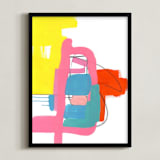 "Composition 2" - Art Print in Electric Cotton Candy by Jaime Derringer - Framed