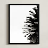 "Pine Cone" - Art Print in grey by Alexis Arnold - Framed
