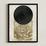 "Peep Hole" - Art Print in Antique Gold by Faiza Khan - Framed