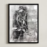 "Figure on Figure" - Art Print in Noir by Allison Belolan - Framed