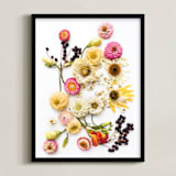 "Bloom Baby Bloom" - Art Print in Classic Rose by Theresa Bear - Framed