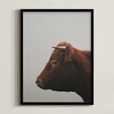 "Isla" - Art Print in Moody Grey by Amy Carroll - Framed