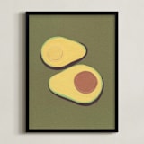 "avocado" - Art Print in Hass Green by Elliot Stokes - Framed