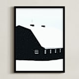 "River Stix" - Art Print in Snow by Robin Ott - Framed