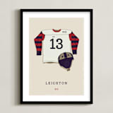 "American Football" - Personalized Art Print in Rich Red by Tyler Tea - Framed